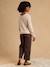 Maternity cropped jeans with bump band chocolate 