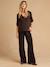 Maternity lurex trousers chocolate 