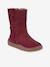 Barefoot boots for girls BAREFOOT ZERU TEX FRODDO blush+bordeaux red+fuchsia 