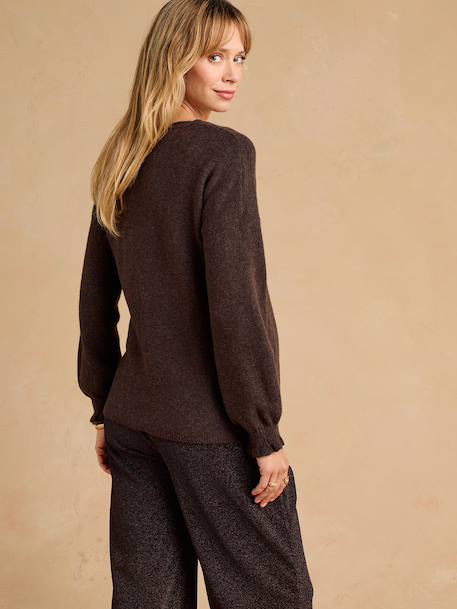 Maternity and nursing jumper chocolate 