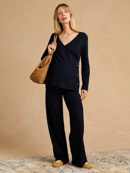 Maternity and nursing wrapover set black 