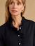 Cotton gauze nursing clothes dress by ENVIE DE FRAISE black+terracotta 