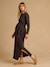 Long maternity dress chocolate 