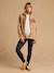 Leopard Print Leggings for Maternity beige+dark grey 