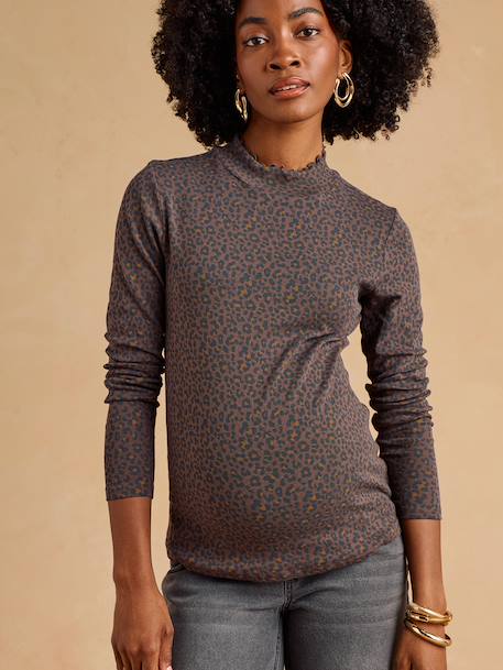 Pack of 2 maternity roll-neck tops ecru 