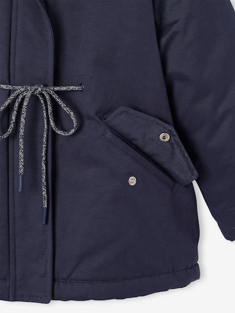 3-in-1 detachable parka for girls blush+navy blue 