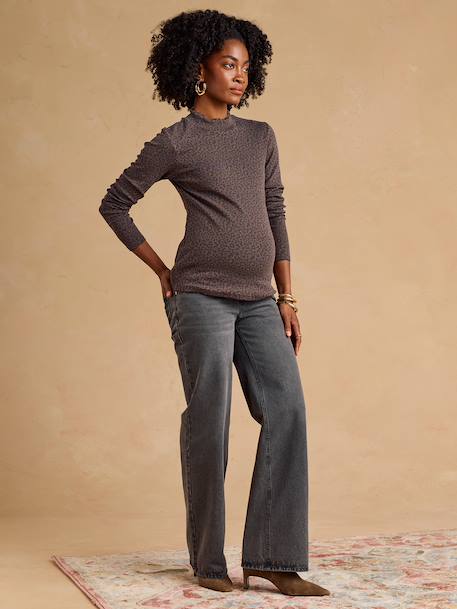 Pack of 2 maternity roll-neck tops ecru 