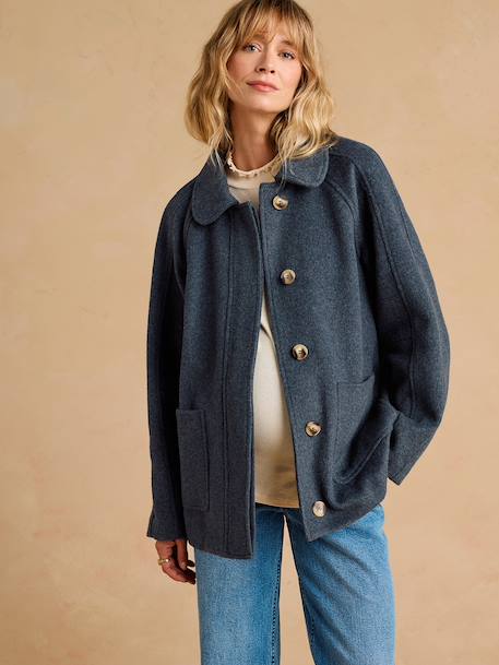 Short maternity coat mouse grey 