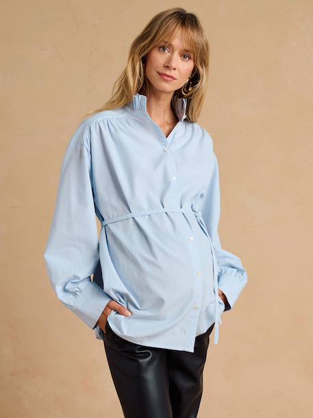 Maternity and nursing shirt Suzanne sky blue 