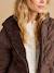 Adaptive & Reversible Padded Jacket, for Maternity & Babywearing by ENVIE DE FRAISE chocolate+khaki 