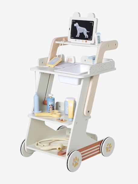 FSC® wooden veterinary pushchair ecru 