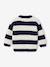 Striped jumper for baby boys navy blue+terracotta 