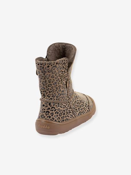 Barefoot TEX SUEDE FRODDO children's boots black+bordeaux red+bronze+gold+grey+printed beige 