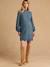 Maternity and nursing jumper dress grey blue 