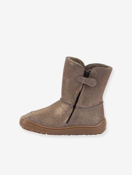Barefoot TEX SUEDE FRODDO children's boots black+bordeaux red+bronze+gold+grey+printed beige 