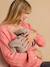 Buttoned maternity and nursing cardigan dusky pink 