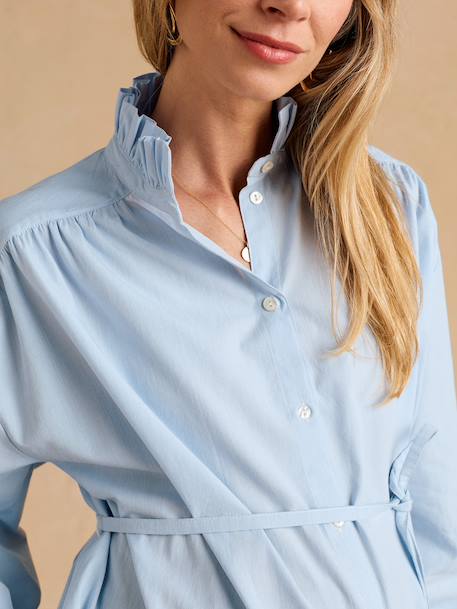 Maternity and nursing shirt Suzanne sky blue 