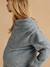Draped maternity and nursing sweatshirt marl grey 