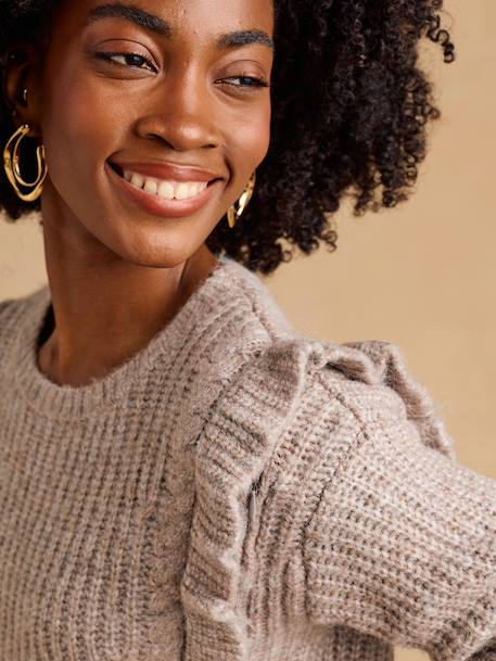 Maternity and nursing jumper Louise taupe 