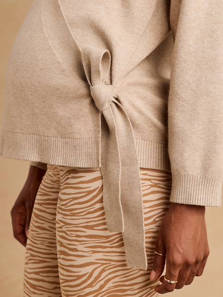 Wrap-front set for pregnancy marl beige 