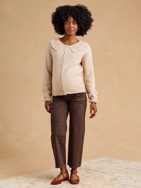 Maternity and nursing jumper Colette marl beige 