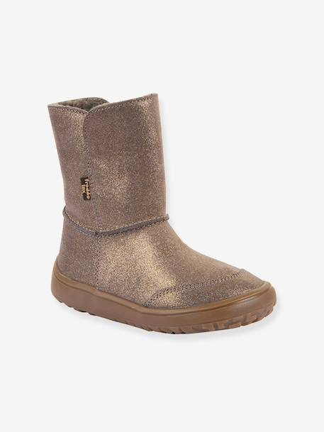 Barefoot TEX SUEDE FRODDO children's boots black+bordeaux red+bronze+gold+grey+printed beige 