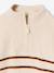 Striped Long-Sleeved Trucker Jumper for Boys ecru+navy blue 