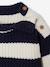 Striped jumper for baby boys navy blue+terracotta 
