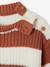 Striped jumper for baby boys navy blue+terracotta 