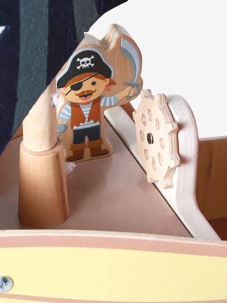 FSC®100% wooden pirate ship red 