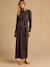 Long maternity dress chocolate 