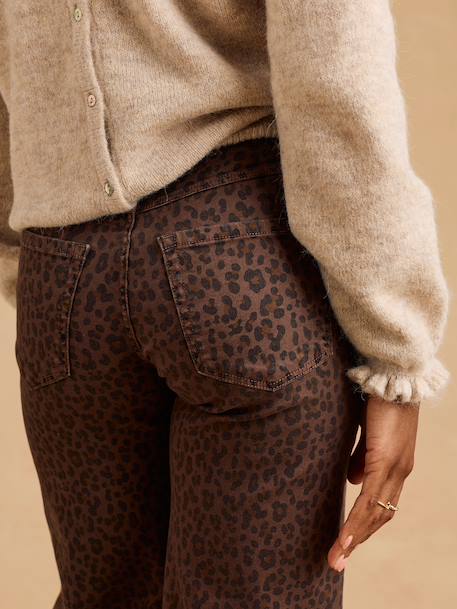 Maternity cropped jeans with bump band chocolate 