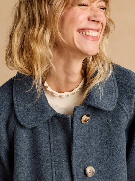 Short maternity coat mouse grey 