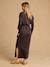 Long maternity dress chocolate 