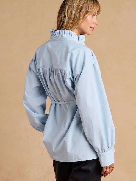 Maternity and nursing shirt Suzanne sky blue 