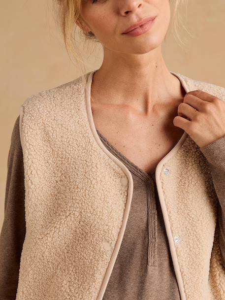 3-piece maternity pyjamas taupe 