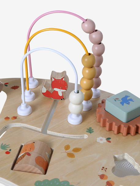 Rounded wooden activity table FSC®100% by HAPPY FOREST ecru 