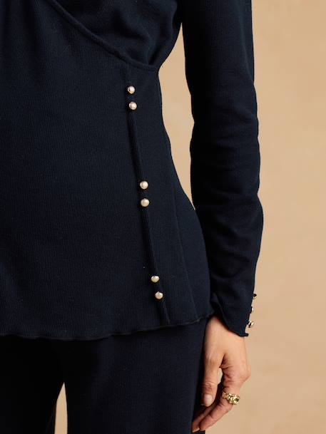 Maternity and nursing wrapover set black 