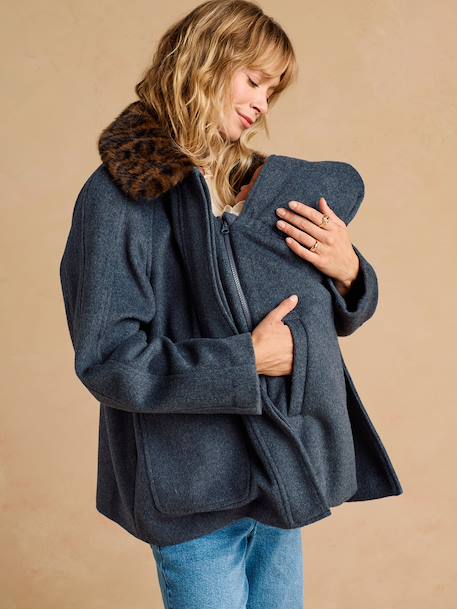 Short maternity coat mouse grey 