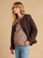 Maternity-Adaptive Padded Jacket with Kangaroo Panel in Cotton Gauze for Maternity & Post-Maternity by ENVIE DE FRAISE