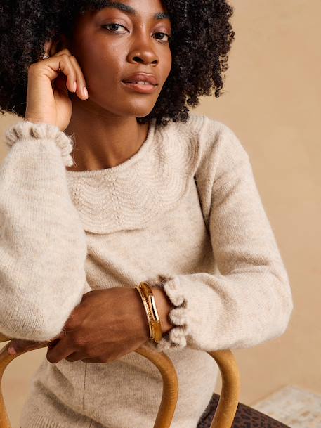 Maternity and nursing jumper Colette marl beige 