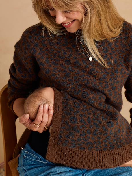 Maternity and nursing jumper Clara chocolate 