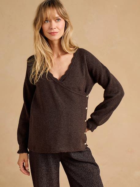 Maternity and nursing jumper chocolate 