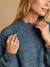 Maternity and nursing jumper dress grey blue 