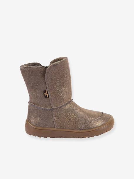 Barefoot TEX SUEDE FRODDO children's boots black+bordeaux red+bronze+gold+grey+printed beige 