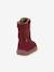 Barefoot boots for girls BAREFOOT ZERU TEX FRODDO blush+bordeaux red+fuchsia 