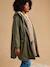 Maternity raincoat with baby cover khaki 
