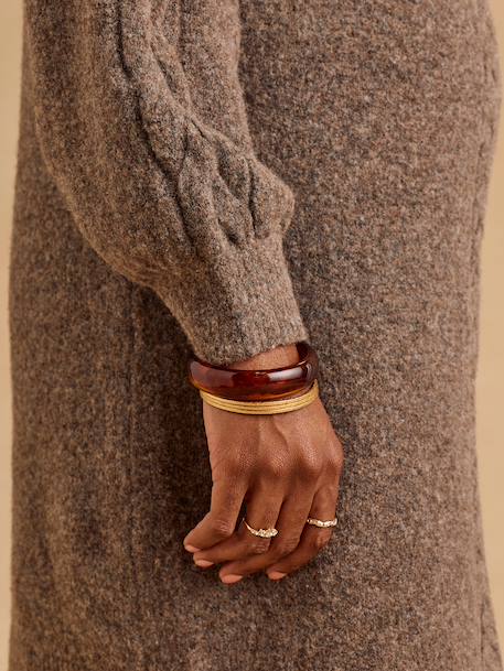 Maternity knitted dress taupe 