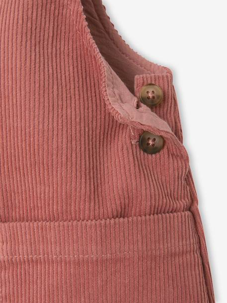 Baby girls sweatshirt and pinafore shorts set old rose 