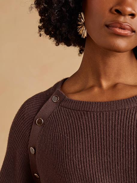 ENVIE DE FRAISE maternity knitted dress black+chocolate 